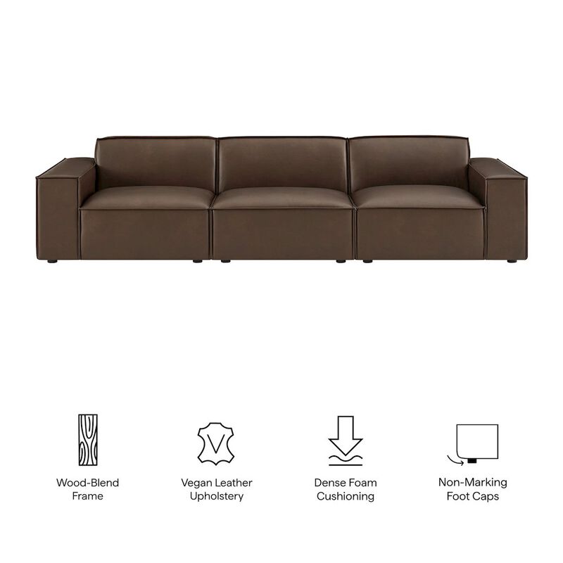 Restore 3-Piece Vegan Leather Modular Sofa Set image number 1