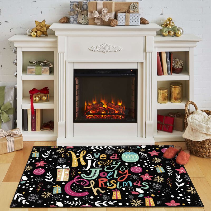 Prismatic Jolly Christmas Bath and Kitchen Mat Collection