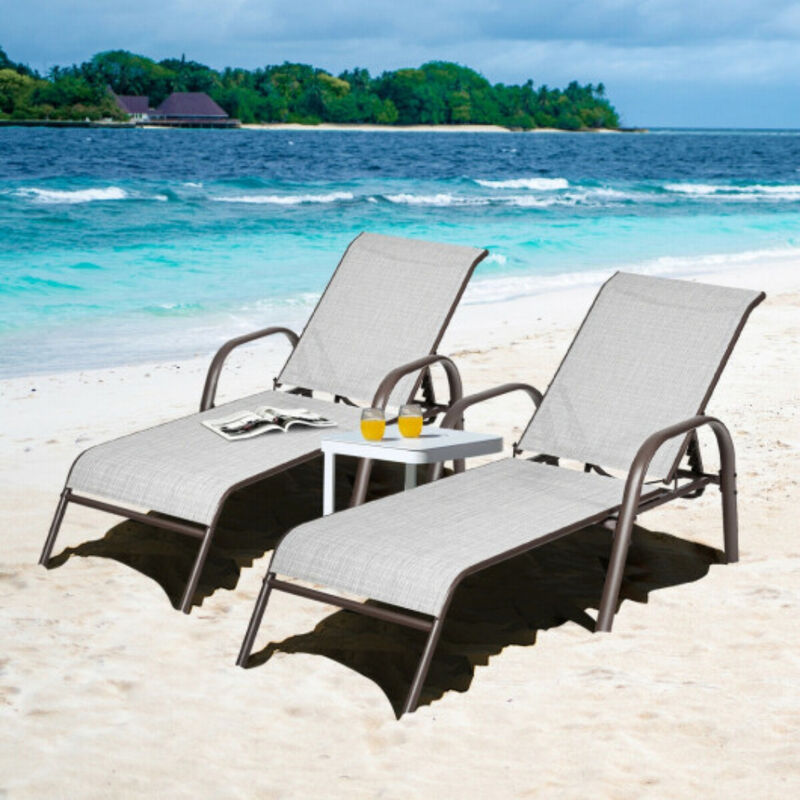 Set of 2 Patio Lounge Chairs