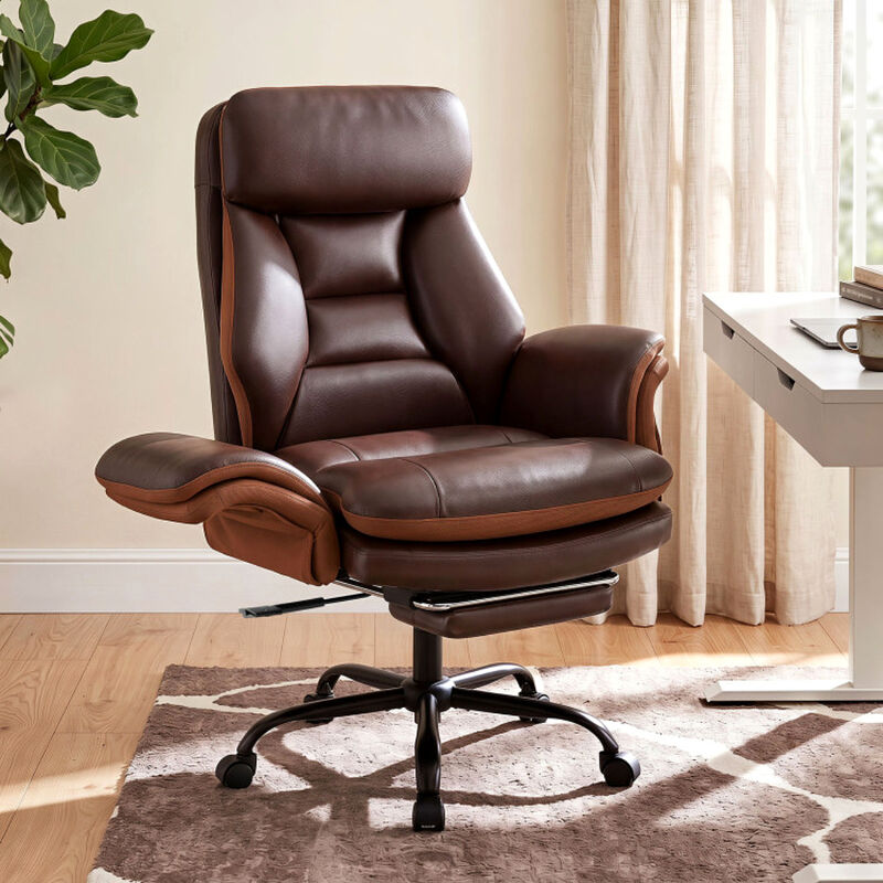 Ergonomic Faux Leather Office Chair for Big and Tall Users Home Office image number 3