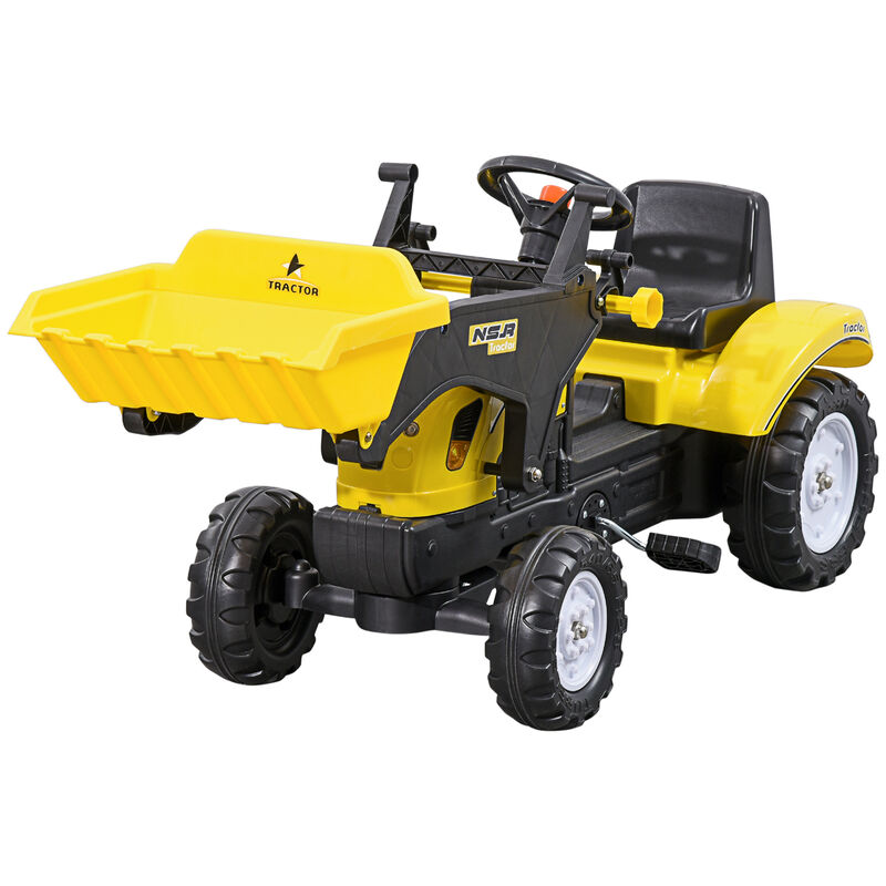 BreeBe Kids Ride on Excavator, Pedal Go Kart with Front Loader Digger image number 0