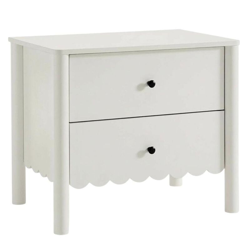 Bedside Nightstand with 2 Drawers in Elegant Finish image number 0