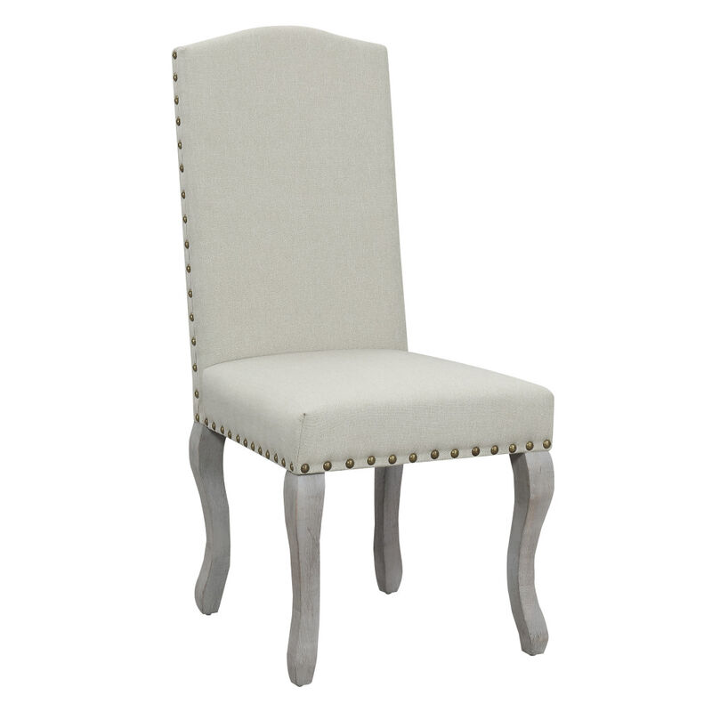 Set of 2 Upholstered Fabric Dining Parsons Chairs – Classic & Comfortable