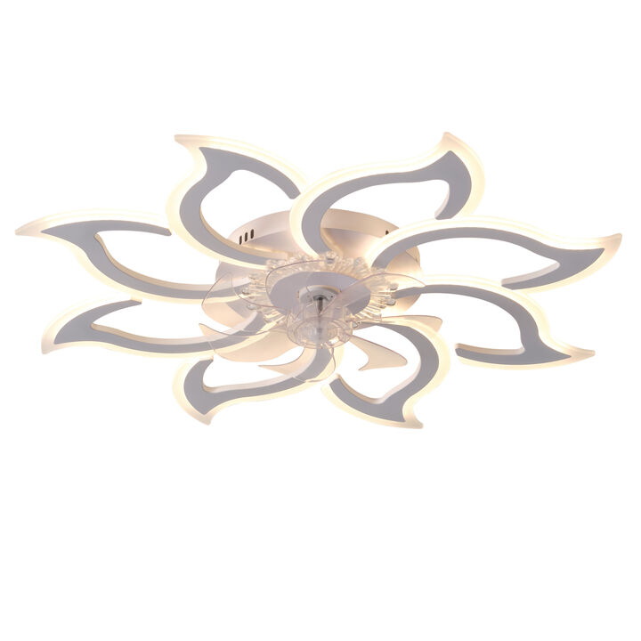 ELEMENT ACE Flush Mount Quiet Ceiling Fan with Dimmable LED Light, App & Remote Control, Reversible Motor, Multiple Wind Speeds for Bedroom Living Room Dining Room