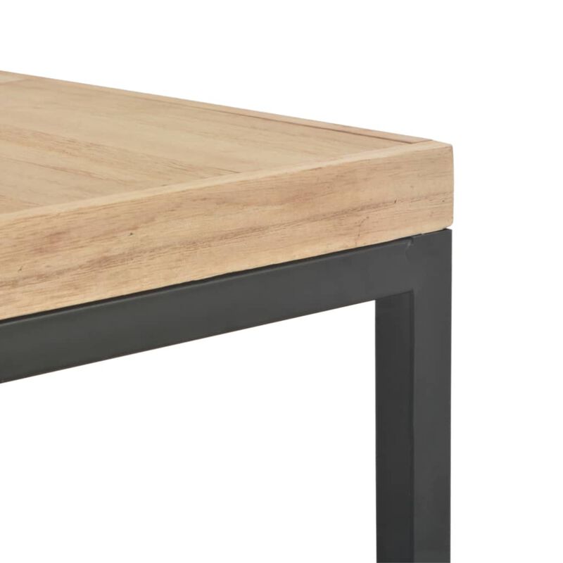 vidaXL Coffee Table 19.7"x19.7"x13" Solid Wood
