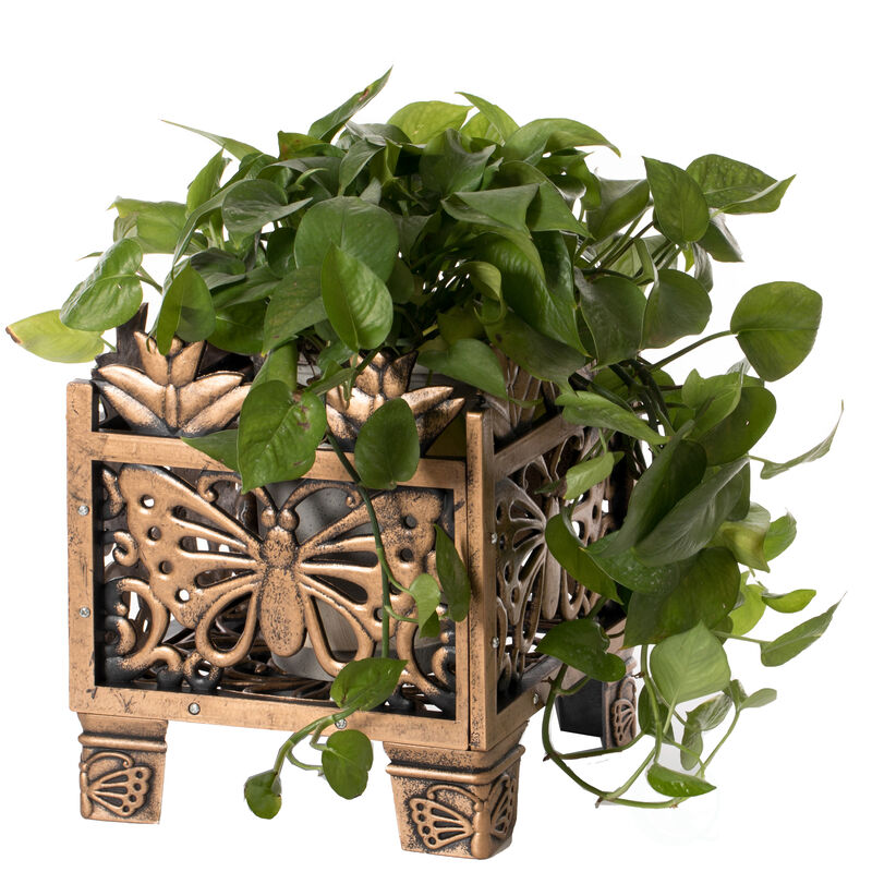 Set of 2 Outdoor Living Butterfly Square Plant Stands
