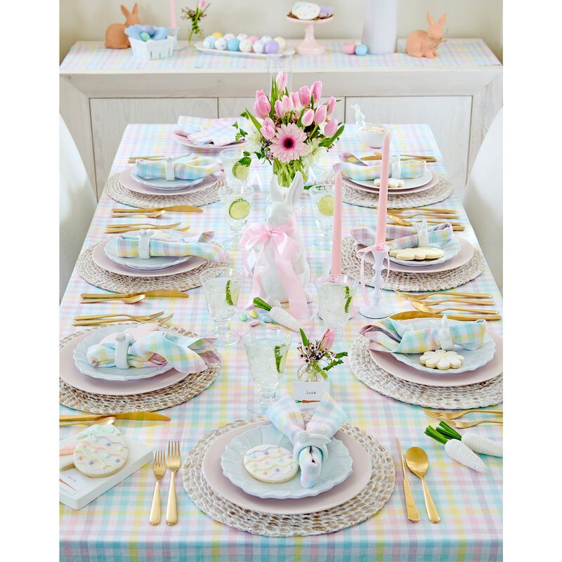 Christmas Linen Tablecloth - Gingham Check, Solino Home