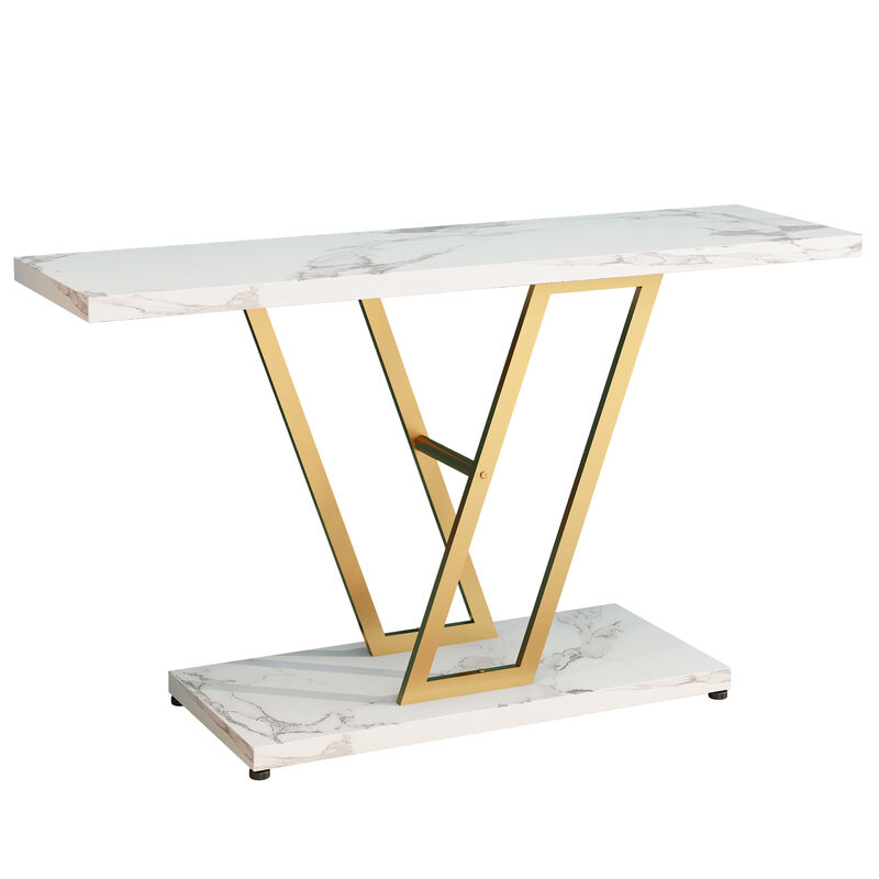 Industrial Hallway Table for Entryway Stylish Console Table with Storage for Home Organization