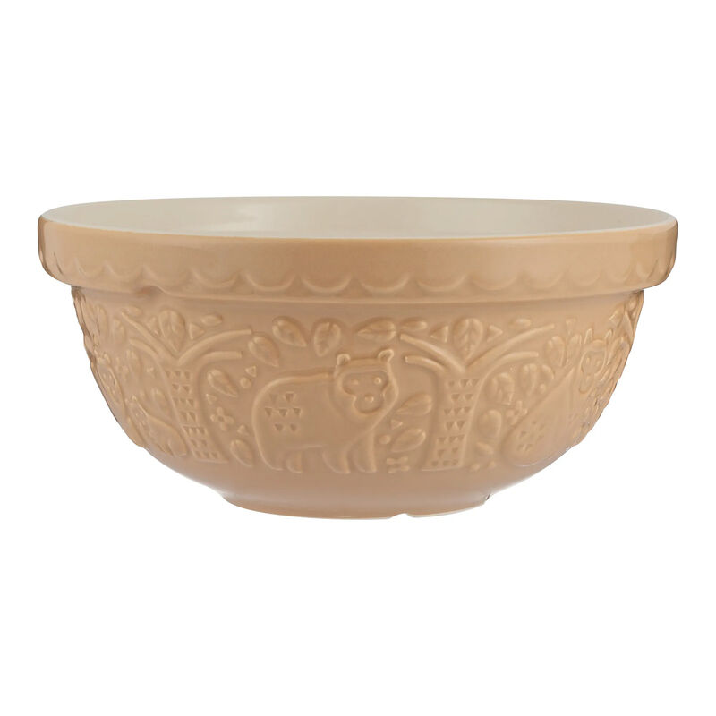 Mason Cash In The Forest Bear Size 24 Mixing Bowl, Cane, 2.15 Quart