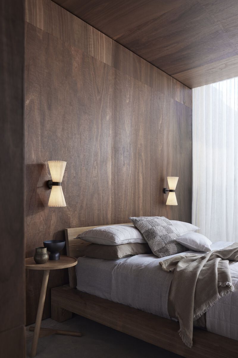 Beacon Lighting Amore 2-Light Wall Sconce with Linen Shades Modern Wall Lighting Fixture image number 8