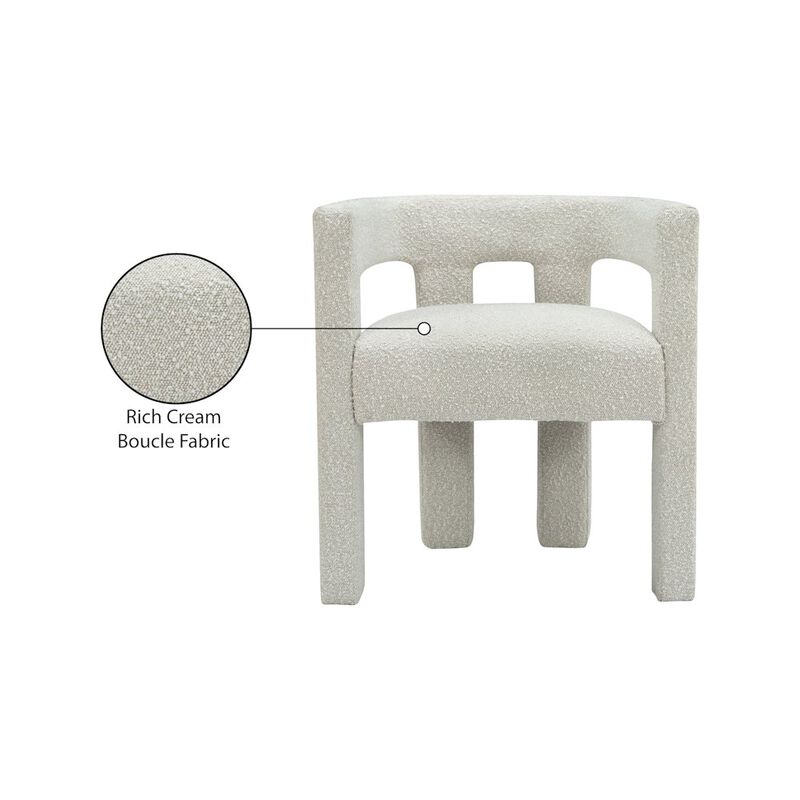 Meridian Furniture Athena Boucle Fabric Accent/Dining Chair