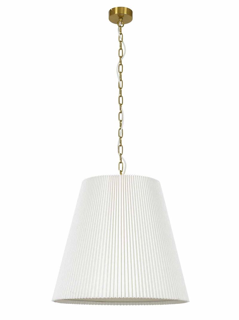 Beacon Lighting Amici 3-Light Pendant Light with Pleated Linen Shades Modern Ceiling Pendant image number 0