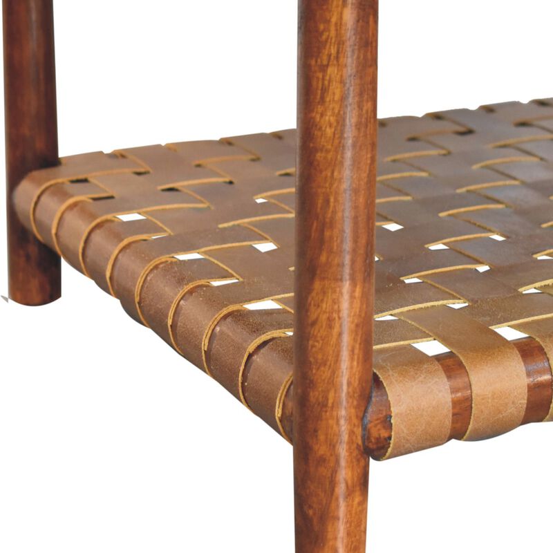 Artisan Furniture Solid Wood Regency Woven Console Table with 2 drawers