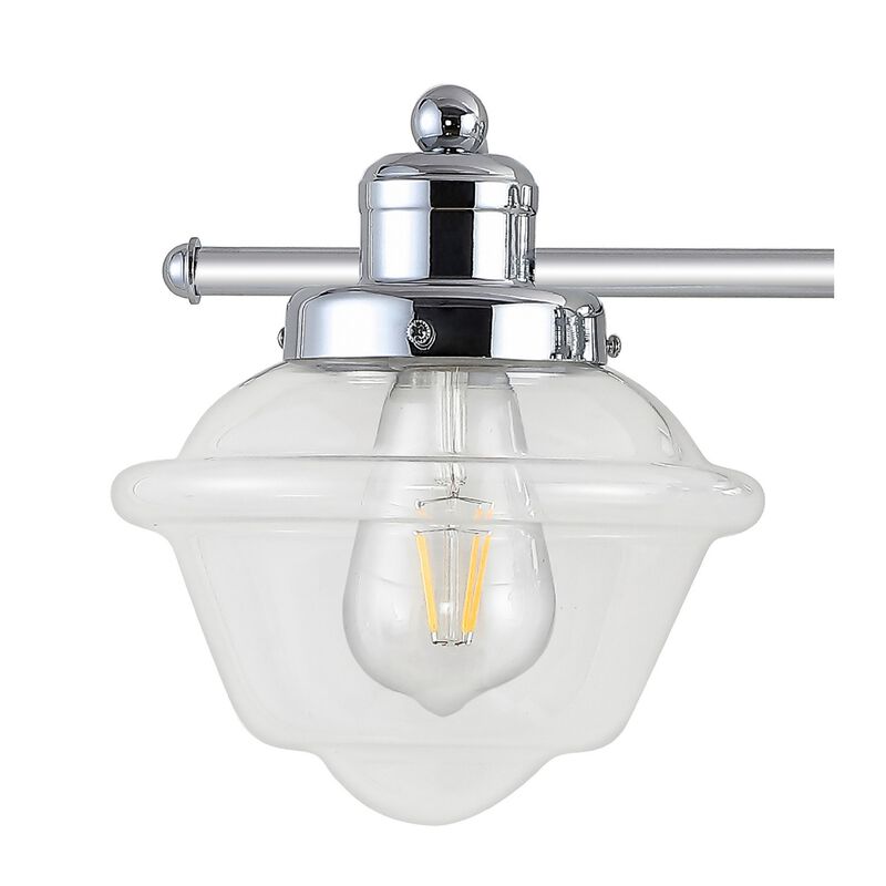 Orleans Iron/Glass Schoolhouse LED Vanity Light image number 5