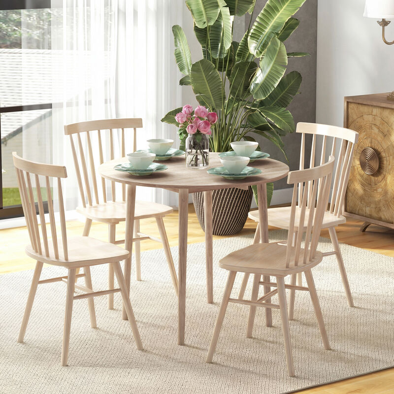 Hivvago Round Drop Leaf Dining Table for Small Spaces image number 1