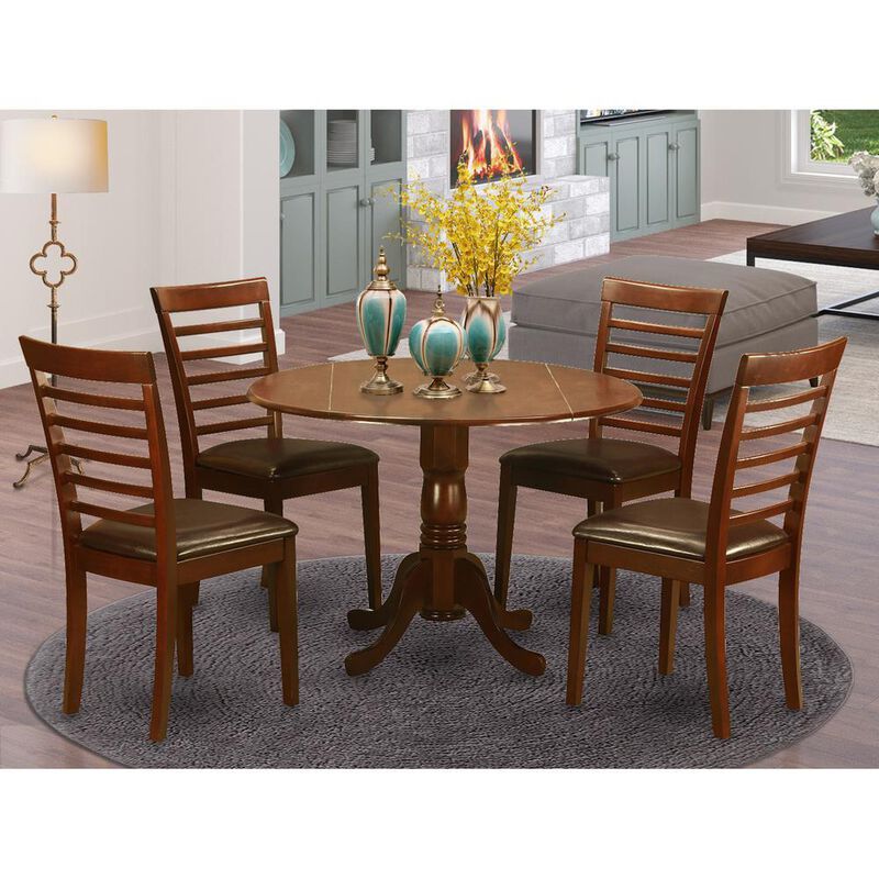 5 Pc small Kitchen Table and Chairs set-small Kitchen Table and 4 Dining Chairs