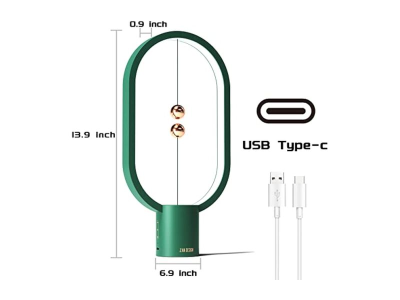 LED Table Lamp For Bedroom Bedside Green image number 3