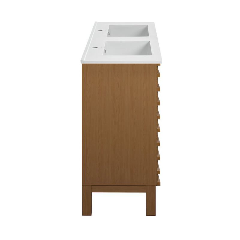 Cascade 48 in. Bathroom Vanity with 3-Hole Ceramic Sink Top image number 3