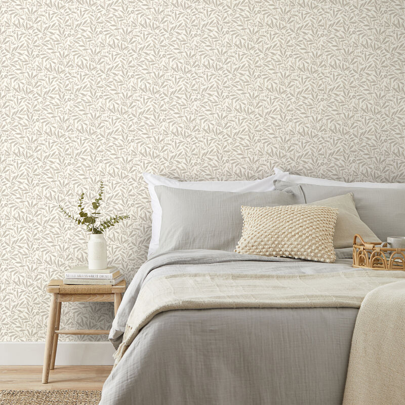 Rabanne Neutral Ditsy Leaves Wallpaper image number 1