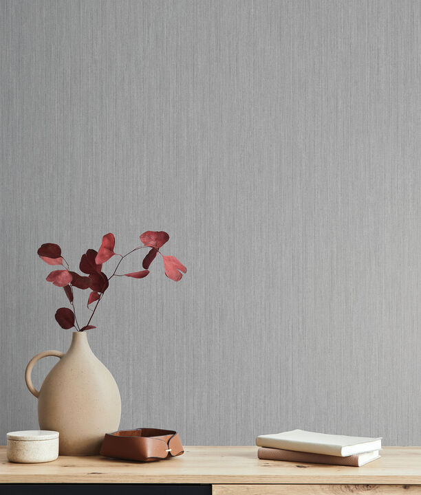 Smooth as Silk Grey & Blue Wallpaper