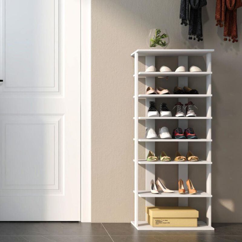 Hivvago Patented 7 Tiers Vertical Shoe Rack for Front Door
