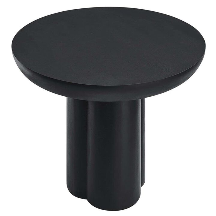 Modway EEI-6762-BLK Caspian 40" Round Concrete Dining Table, Black