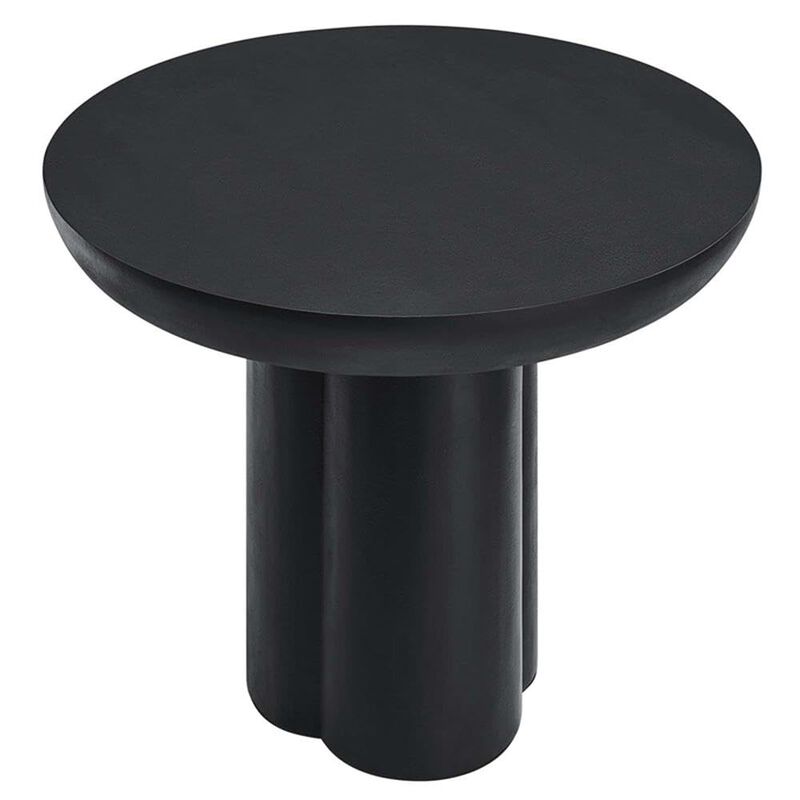 Modway EEI-6762-BLK Caspian 40" Round Concrete Dining Table, Black image number 1