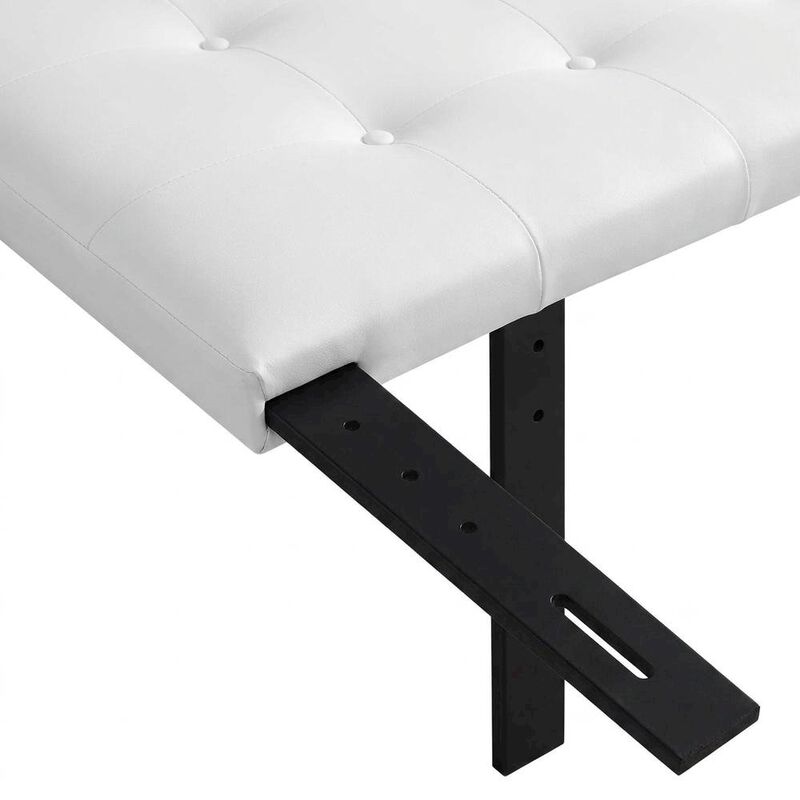 Vinyl-Upholstered King Headboard Only with Padded Panel, Stand-Alone, White image number 4