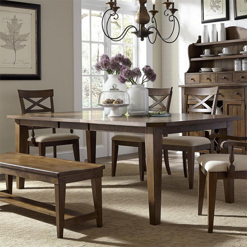 Liberty Furniture Hearthstone Ridge Rectangular Leg Table in Tobacco image number 3