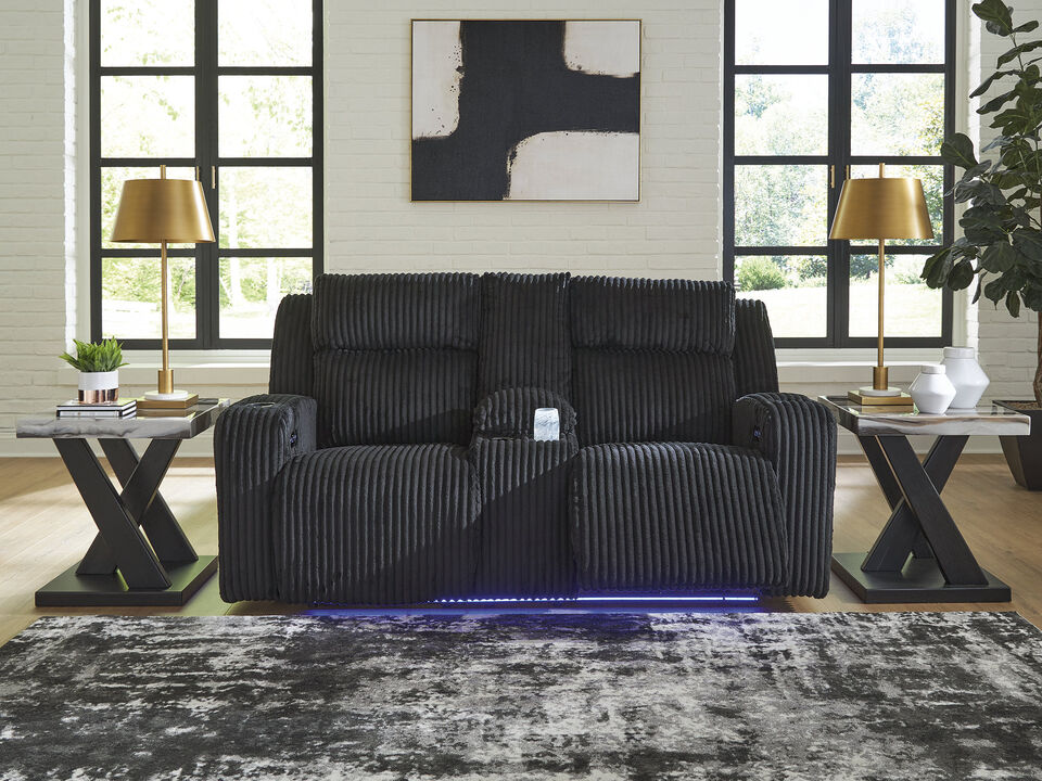 TwinBrooke Dual Power Reclining Loveseat with Console