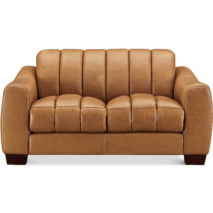 Bayeux Top Grain Leather Loveseat