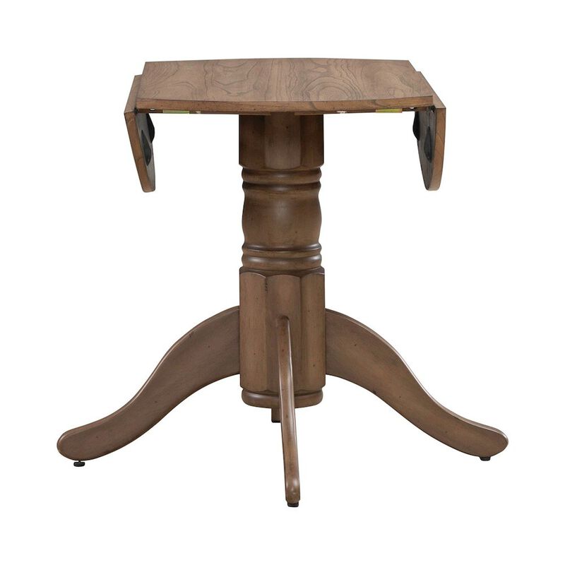 Liberty Furniture 3 Pc Drop Leaf Table Dining Room Set with 2 Ladder Back Side Chairs - Sandstone image number 1