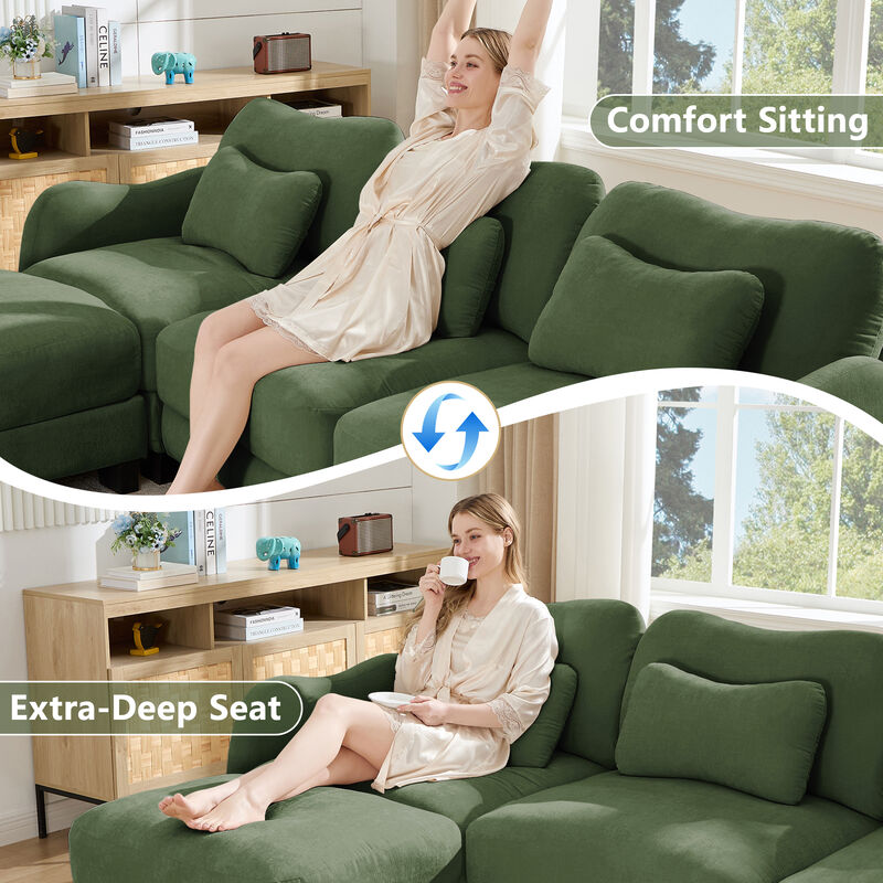 Camtun Curved Design U-Shaped Sectional Sofa image number 4