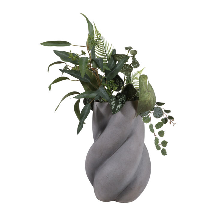 Distressed Twisted Ecomix Vase