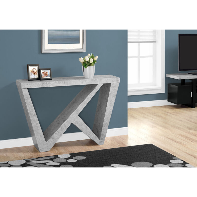 Monarch Specialties I 2436 Accent Table, Console, Entryway, Narrow, Sofa, Living Room, Bedroom, Laminate, Grey, Contemporary, Modern