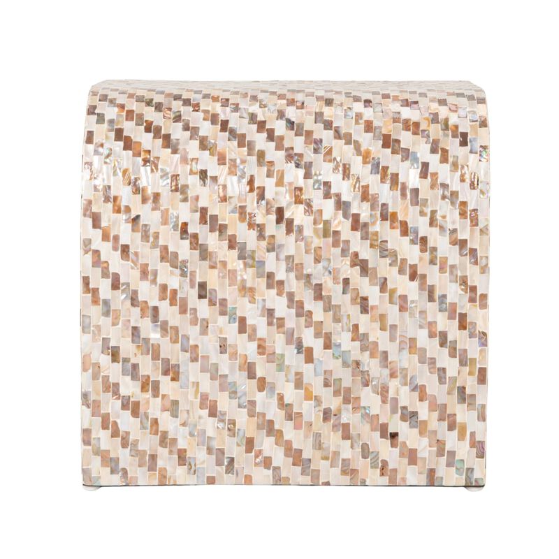 Mother of Pearl Waterfall End Table, Brown image number 3