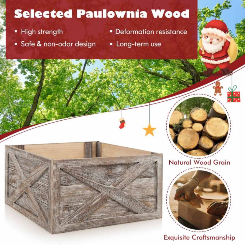 Inch Wooden Tree Collar Box for Indoor/Outdoor Use