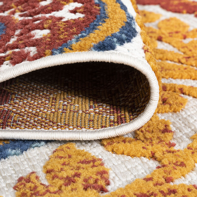 Circus Medallion High-Low Indoor/Outdoor Area Rug