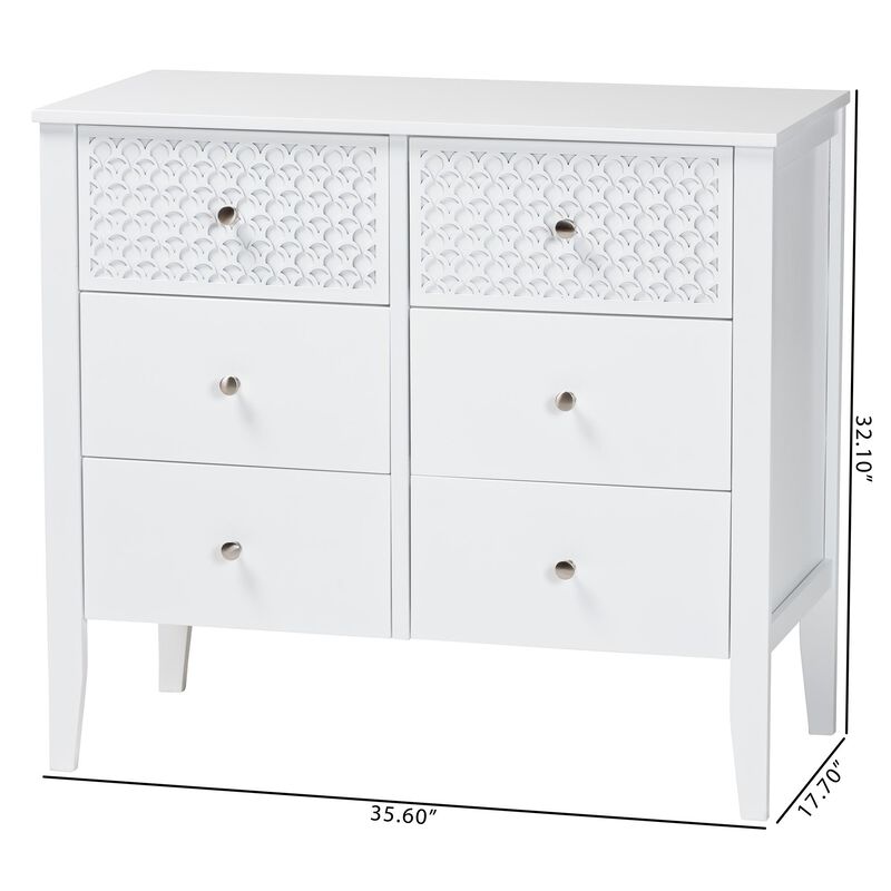 Lara Dresser with Laser-Cut Geometric Overlay image number 8