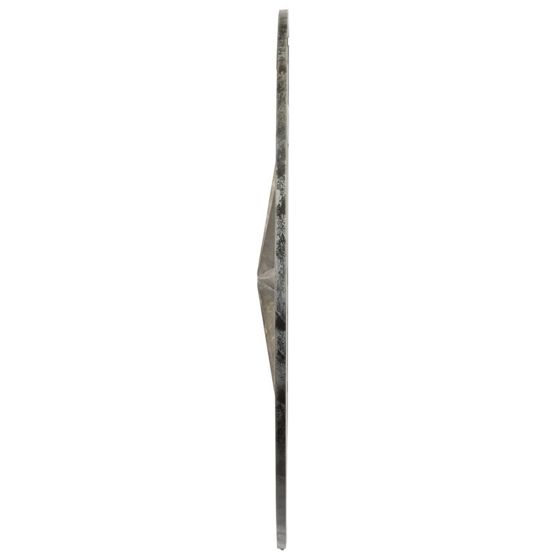 Round Metal Compass Wall D&eacute;cor, Distressed Silver Finish image number 4