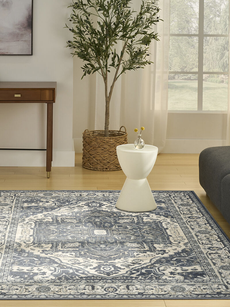 Quarry QUA18 Navy/Ivory 3'9" x 5'9" Rug