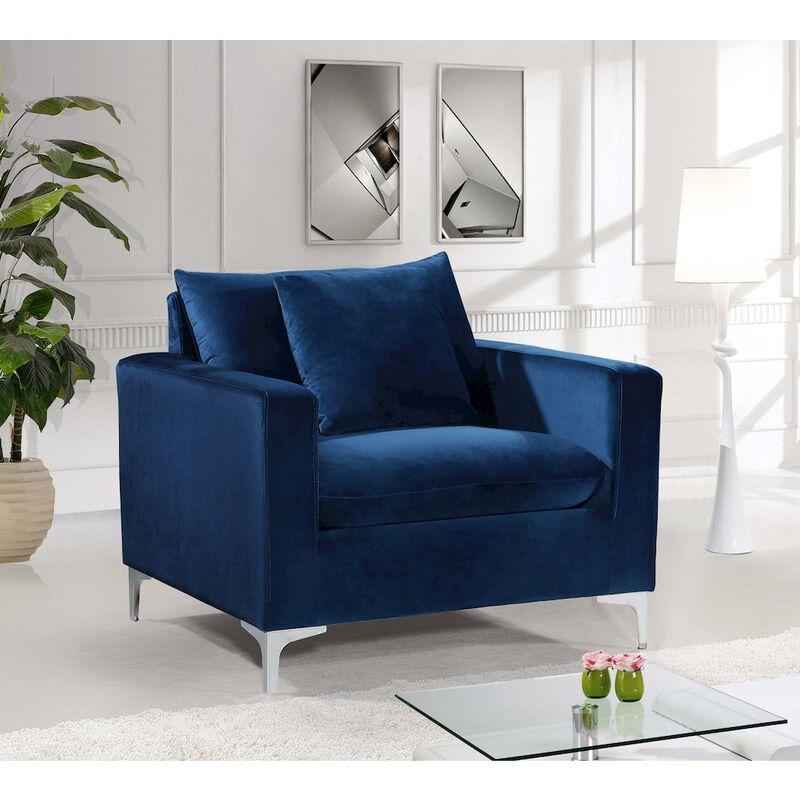 Meridian Furniture Naomi Navy Velvet Chair