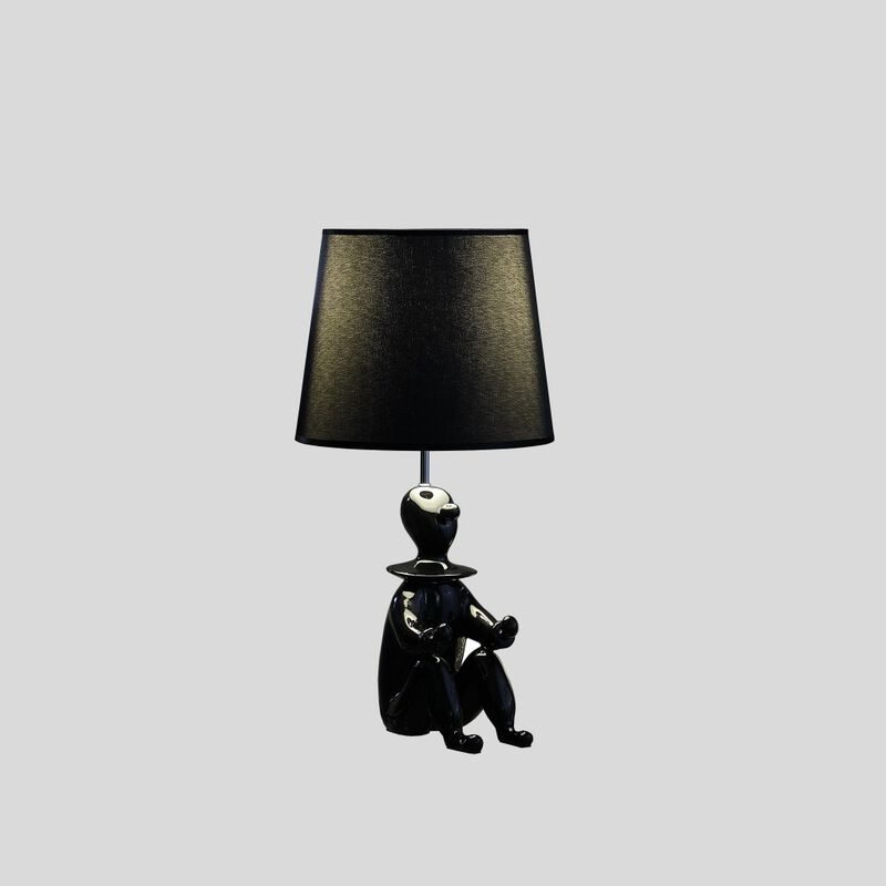 Hivvago 21” Black Sculptural Clown Phone Holder Desk Lamp