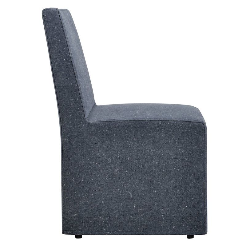 Tessera Upholstered Linen-Blend Slipcovered Dining Chair image number 3