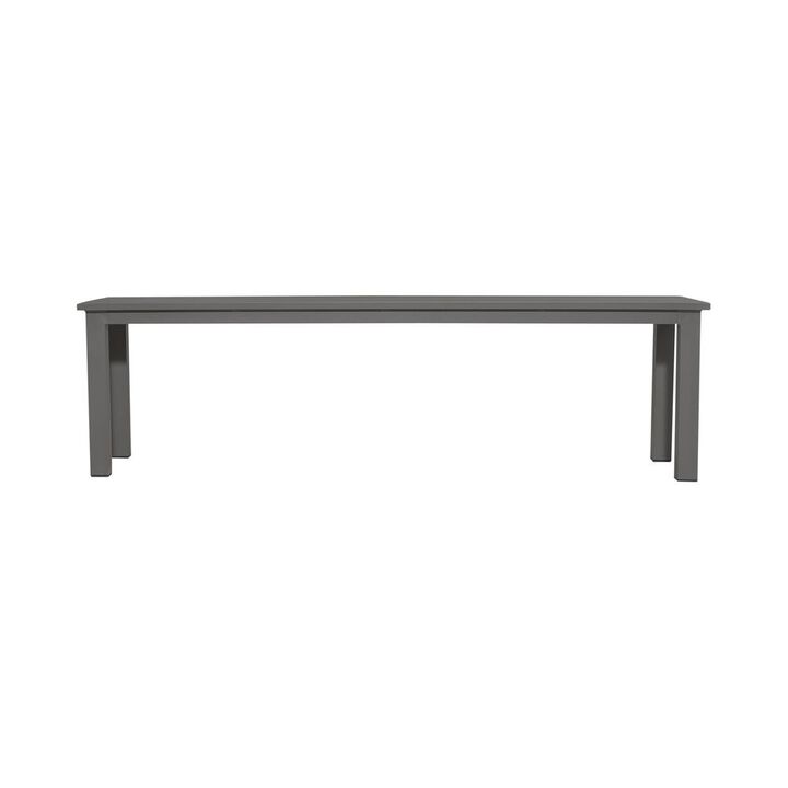 Liberty Furniture Outdoor Dining Bench - Granite Transitional Grey in Granite Finish