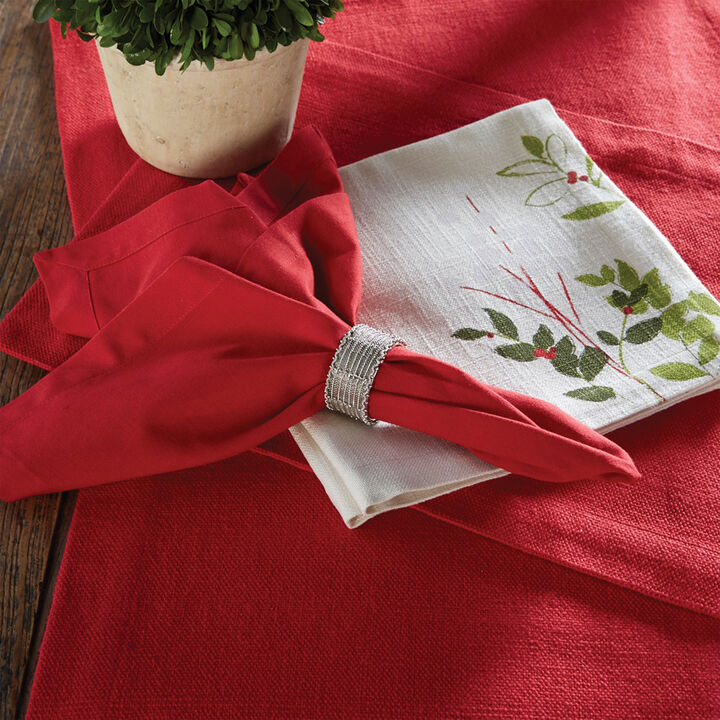 Split P Red Elements Napkin Set of 4