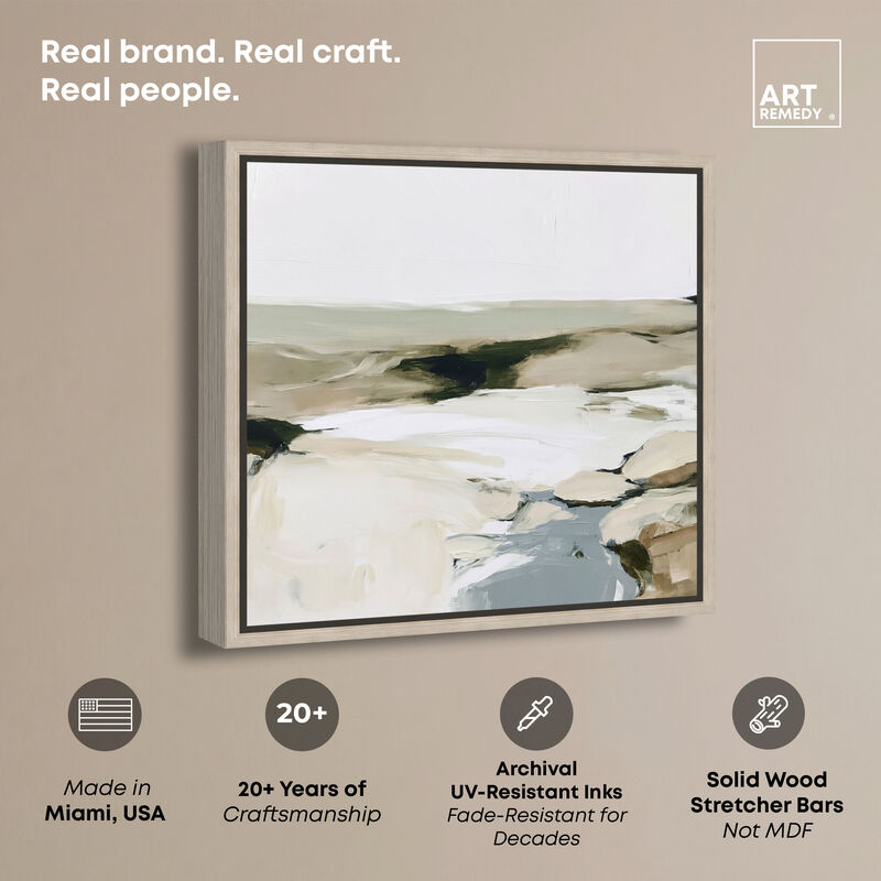 Serene Stratum III Abstract Canvas Print by Art Remedy image number 2