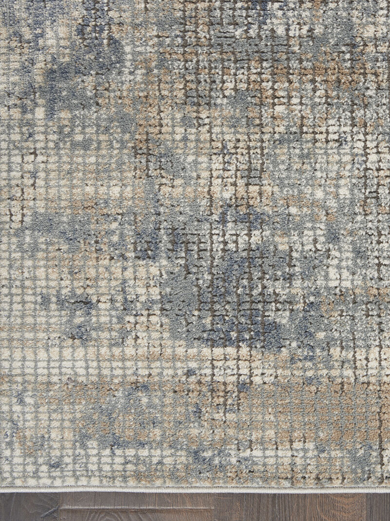 Quarry QUA02 Blue/Beige 3' x 5' Rug