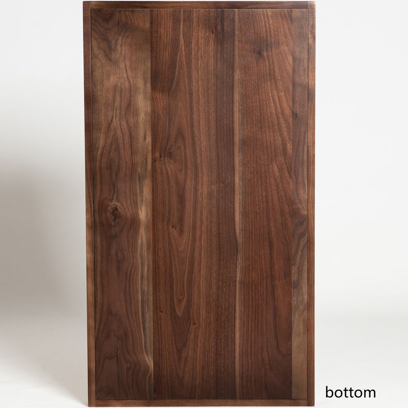 KINWELL Rectangle Black Walnut Wood Serving Tray Ottoman Tray image number 6