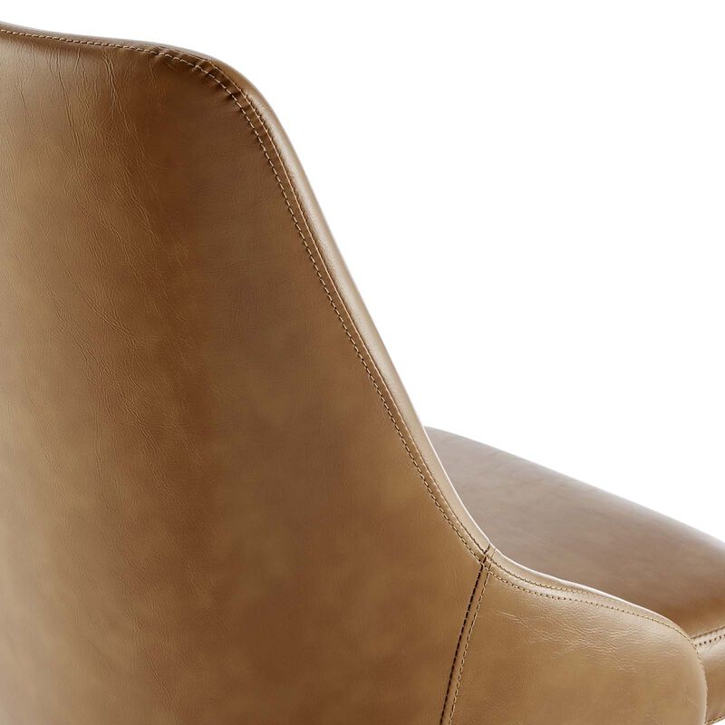 Modway Furniture - Designate Swivel Vegan Leather Office Chair Black Gray image number 5